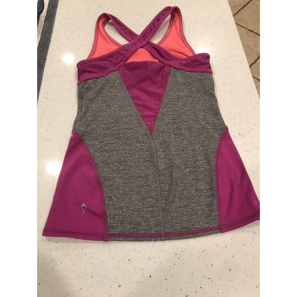 lululemon ivivva Girls Summer Workout Top Built In Bra Pink 10